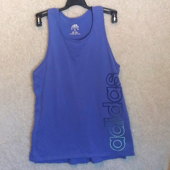 Adidas tank top size youth large multi colored letters